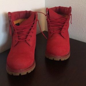 Men’s red timberland boots